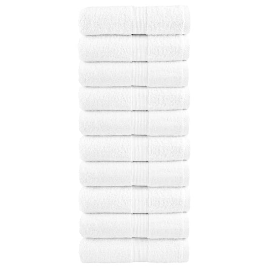 Premium Guest Towels "SOLUND" 10 pcs White 30x50 cm 600 gsm