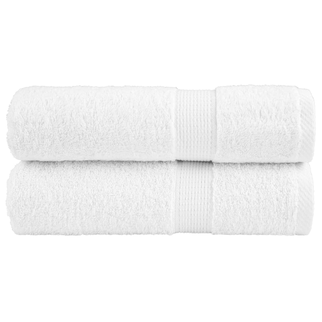 Premium Hand Towels "SOLUND" 2 pcs White 50x100 cm 600 gsm