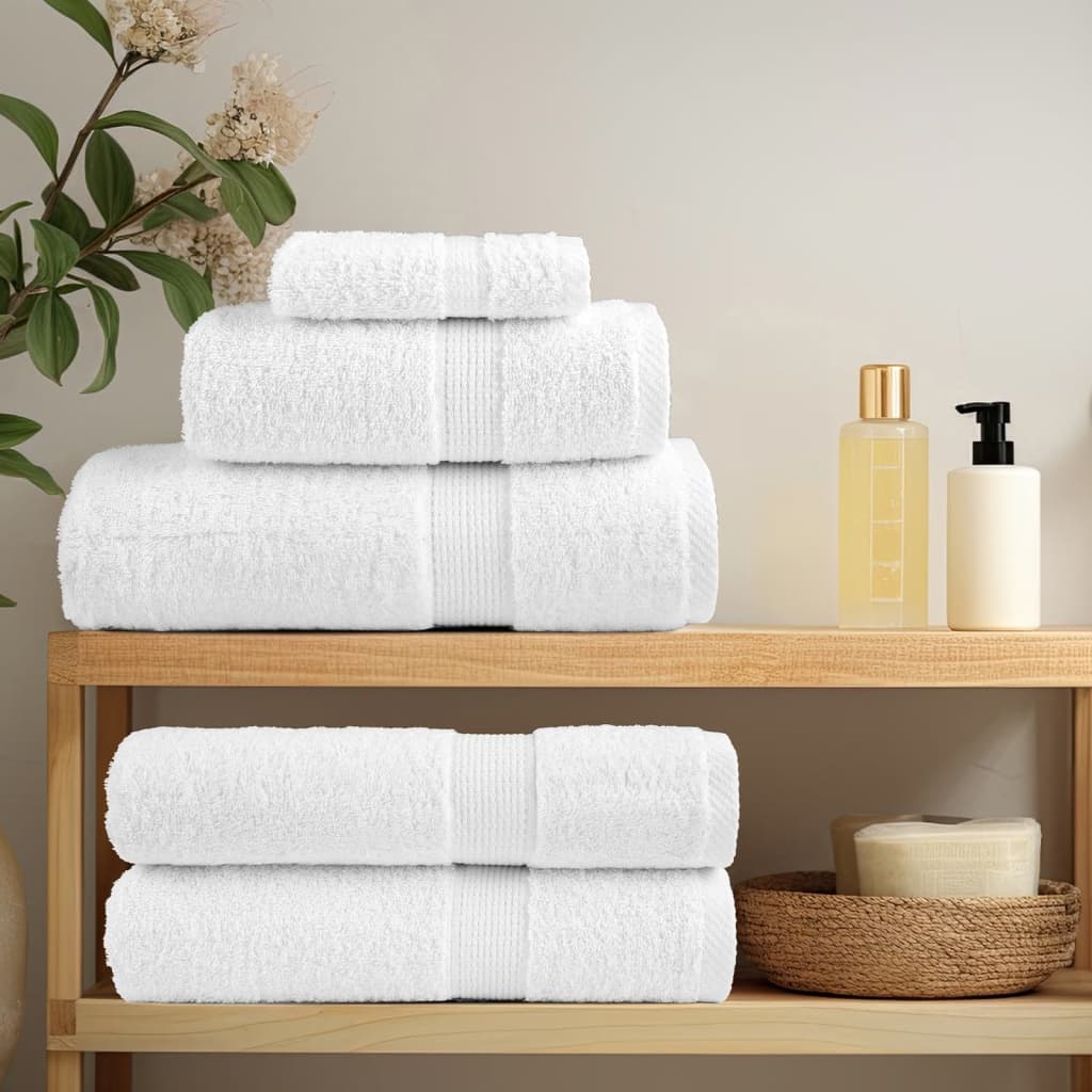 Premium Shower Towels "SOLUND" 4 pcs White 70x140 cm 600 gsm