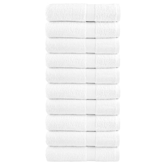Premium Shower Towels "SOLUND" 10 pcs White 70x140 cm 600 gsm