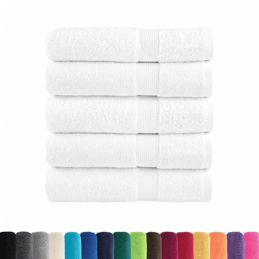 Premium Bath Towels "SOLUND" 25 pcs White 100x150 cm 600 gsm