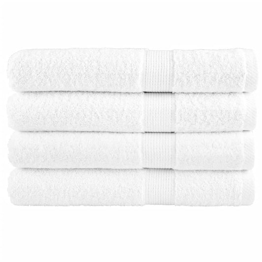 Premium Sauna Towels "SOLUND" 4 pcs White 80x200 cm 600 gsm