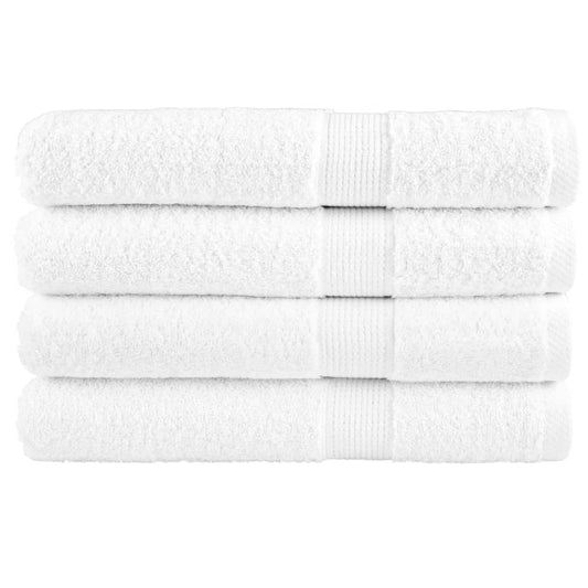 Premium Towels "SOLUND" 4 pcs White 100x200 cm 600 gsm