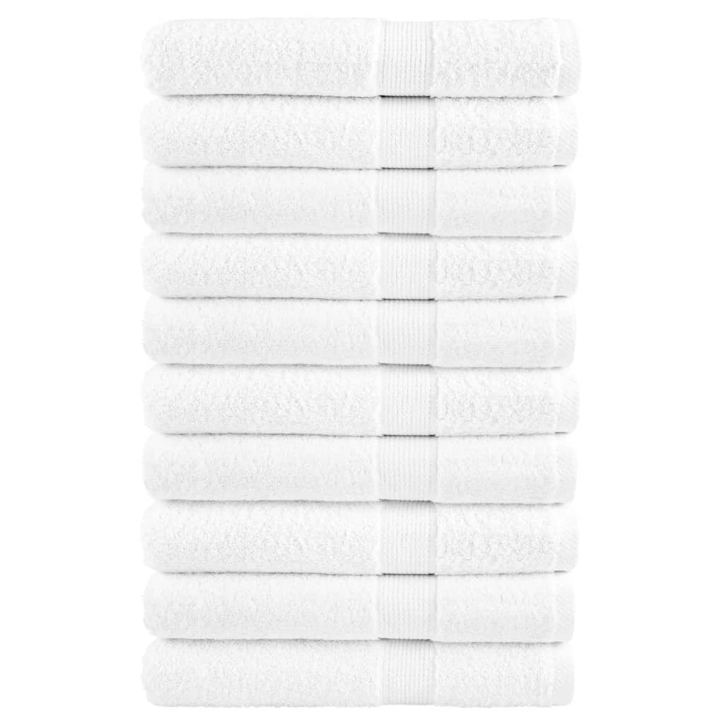 Premium Towels "SOLUND" 10 pcs White 100x200 cm 600 gsm
