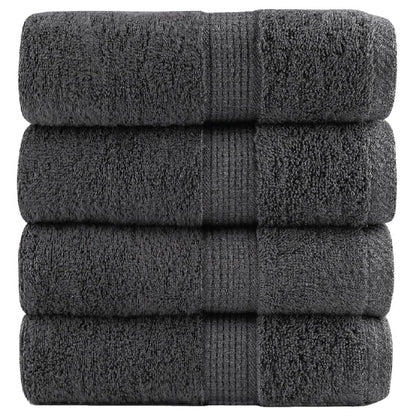 Premium Guest Towels "SOLUND" 4 pcs Anthracite 30x50 cm 600 gsm