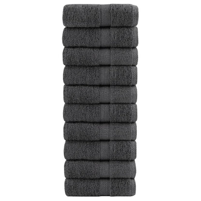 Premium Guest Towels "SOLUND" 10 pcs Anthracite 30x50 cm 600 gsm