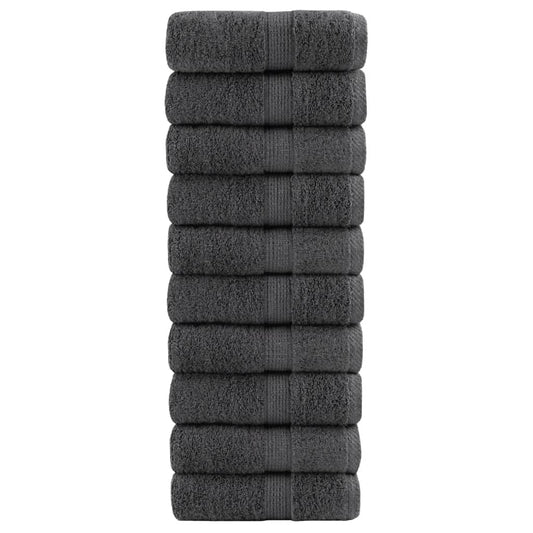 Premium Guest Towels "SOLUND" 10 pcs Anthracite 30x50 cm 600 gsm