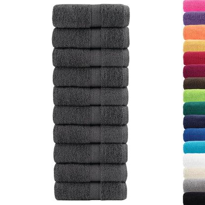 Premium Guest Towels "SOLUND" 10 pcs Anthracite 30x50 cm 600 gsm