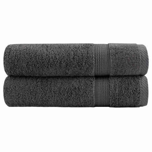 Premium Hand Towels "SOLUND" 2 pcs Anthracite 50x100 cm 600 gsm