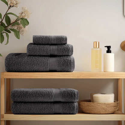 Premium Hand Towels "SOLUND" 4 pcs Anthracite 50x100 cm 600 gsm