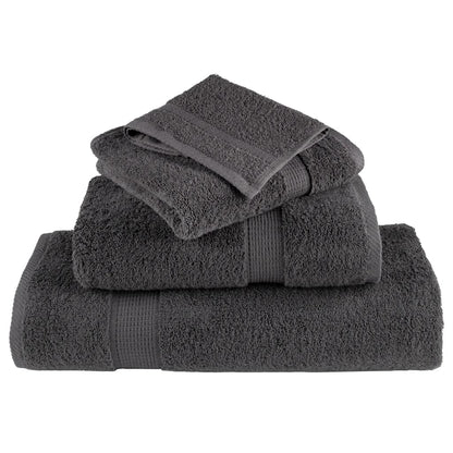 Premium Hand Towels "SOLUND" 4 pcs Anthracite 50x100 cm 600 gsm