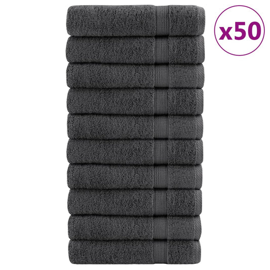 Premium Hand Towels "SOLUND" 50 pcs Anthracite 50x100 cm 600 gsm
