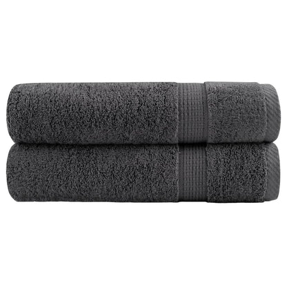 Premium Bath Towels "SOLUND" 2 pcs Anthracite 100x150 cm 600 gsm