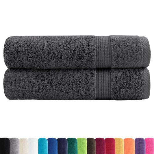 Premium Bath Towels "SOLUND" 2 pcs Anthracite 100x150 cm 600 gsm