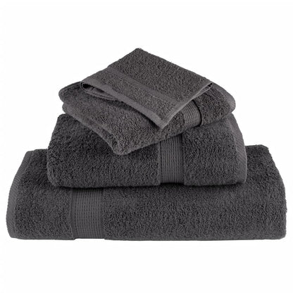 Premium Bath Towels "SOLUND" 2 pcs Anthracite 100x150 cm 600 gsm