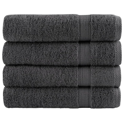 Premium Bath Towels "SOLUND" 4 pcs Anthracite 100x150 cm 600 gsm