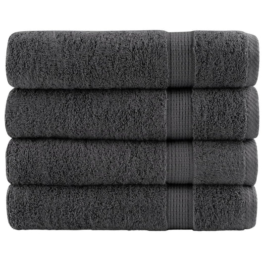Premium Bath Towels "SOLUND" 4 pcs Anthracite 100x150 cm 600 gsm