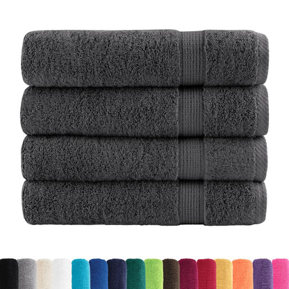 Premium Bath Towels "SOLUND" 4 pcs Anthracite 100x150 cm 600 gsm