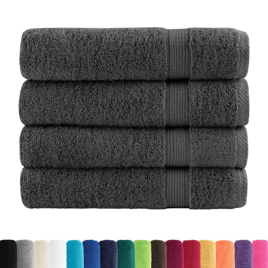 Premium Bath Towels "SOLUND" 4 pcs Anthracite 100x150 cm 600 gsm