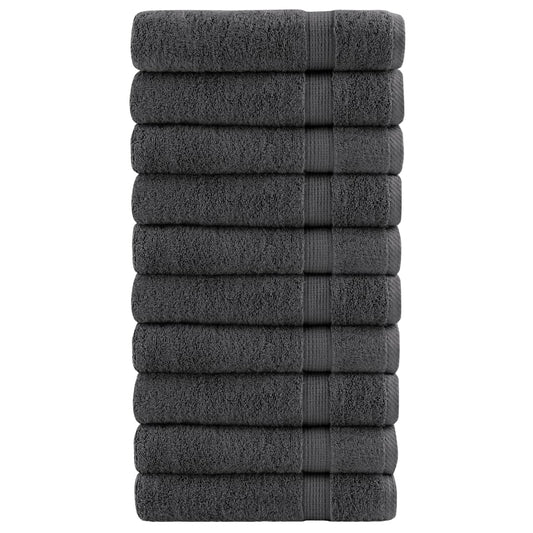 Premium Bath Towels "SOLUND" 10 pcs Anthracite 100x150 cm 600 gsm