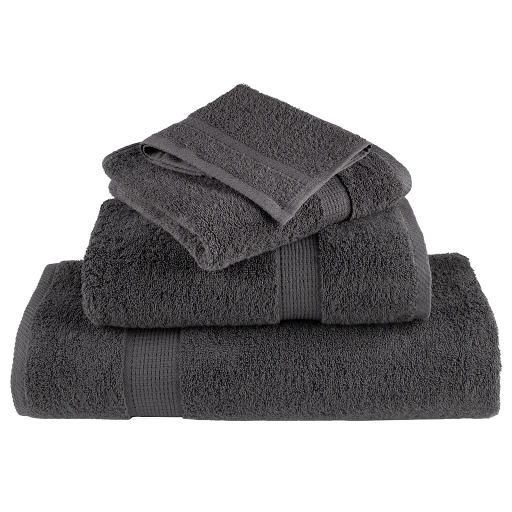 Premium Bath Towels "SOLUND" 50 pcs Anthracite 100x150 cm 600 gsm