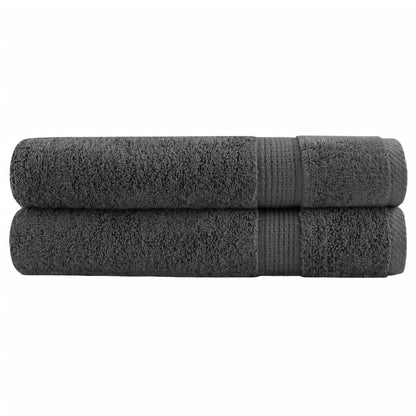 Premium Sauna Towels "SOLUND" 2 pcs Anthracite 80x200 cm 600 gsm