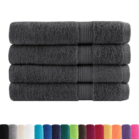 Premium Sauna Towels "SOLUND" 4 pcs Anthracite 80x200 cm 600 gsm