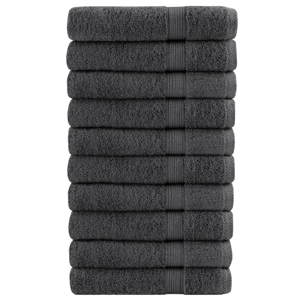 Premium Sauna Towels "SOLUND" 10 pcs Anthracite 80x200 cm 600 gsm