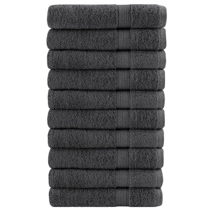 Premium Sauna Towels "SOLUND" 10 pcs Anthracite 80x200 cm 600 gsm