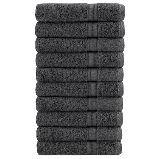 Premium Sauna Towels "SOLUND" 10 pcs Anthracite 80x200 cm 600 gsm