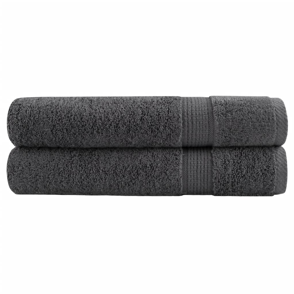 Premium Towels "SOLUND" 2 pcs Anthracite 100x200 cm 600 gsm