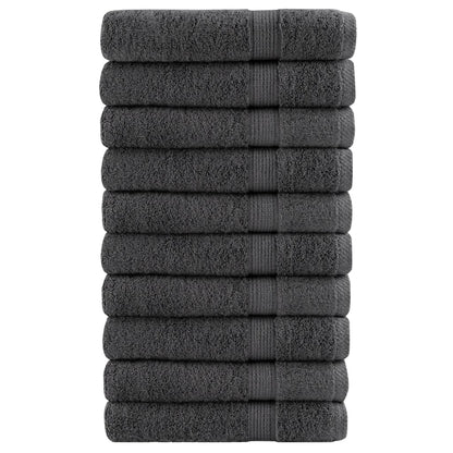 Premium Towels "SOLUND" 10 pcs Anthracite 100x200 cm 600 gsm