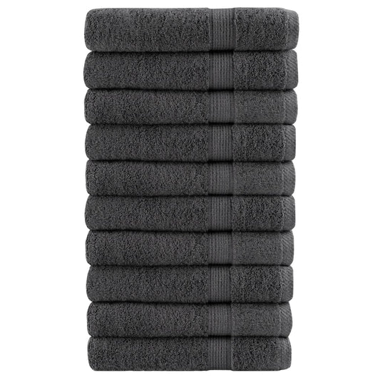 Premium Towels "SOLUND" 10 pcs Anthracite 100x200 cm 600 gsm