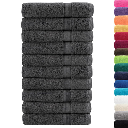 Premium Towels "SOLUND" 10 pcs Anthracite 100x200 cm 600 gsm