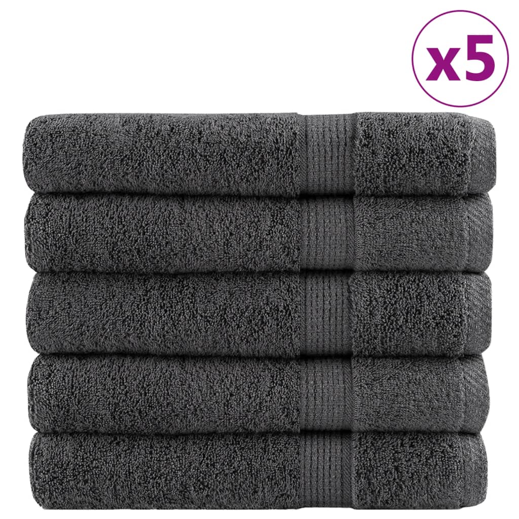Premium Towels "SOLUND" 50 pcs Anthracite 100x200 cm 600 gsm
