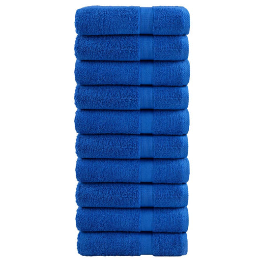 Premium Hand Towels "SOLUND" 10 pcs Blue 50x100 cm 600 gsm