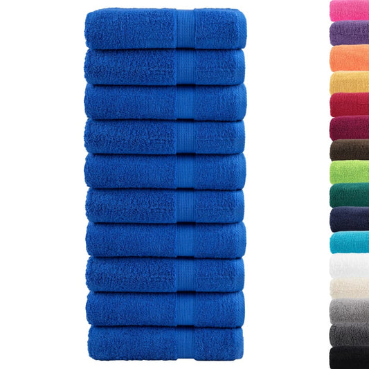 Premium Hand Towels "SOLUND" 10 pcs Blue 50x100 cm 600 gsm