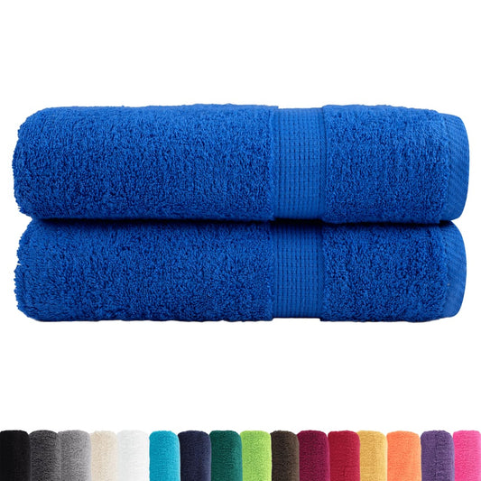 Premium Bath Towels "SOLUND" 2 pcs Blue 100x150 cm 600 gsm
