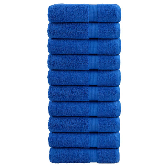 Premium Bath Towels "SOLUND" 10 pcs Blue 100x150 cm 600 gsm