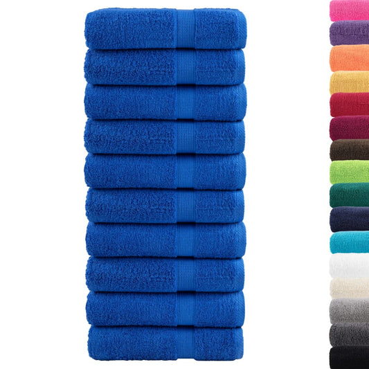 Premium Bath Towels "SOLUND" 10 pcs Blue 100x150 cm 600 gsm