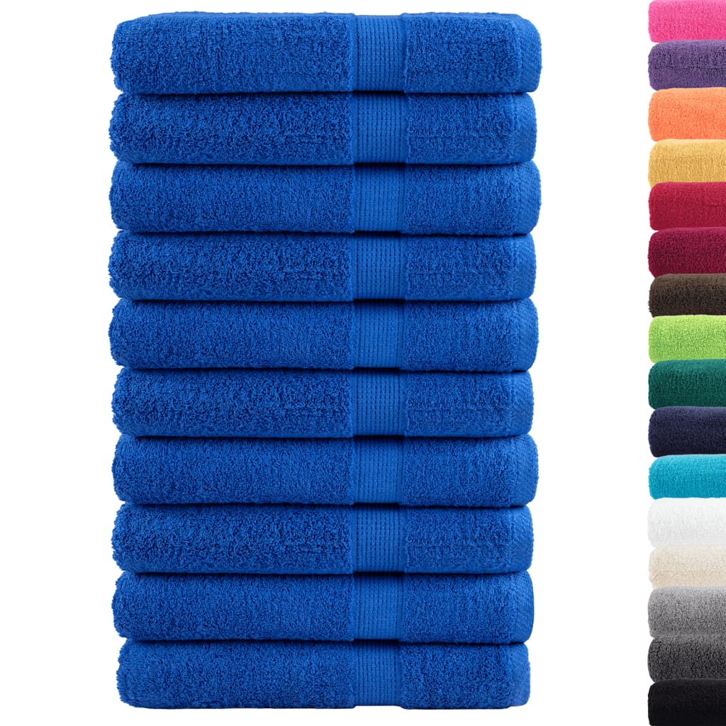 Premium Towels "SOLUND" 10 pcs Blue 100x200 cm 600 gsm