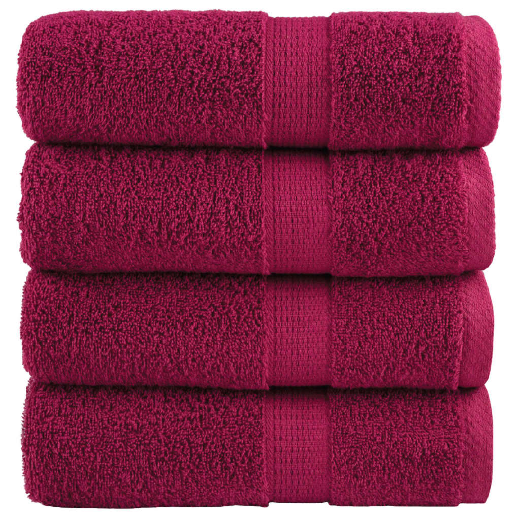 Premium Wash Towels "SOLUND" 4 pcs Bordeaux 30x30 cm 600 gsm