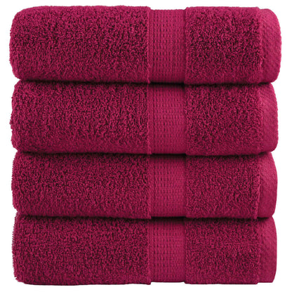 Premium Wash Towels "SOLUND" 4 pcs Bordeaux 30x30 cm 600 gsm