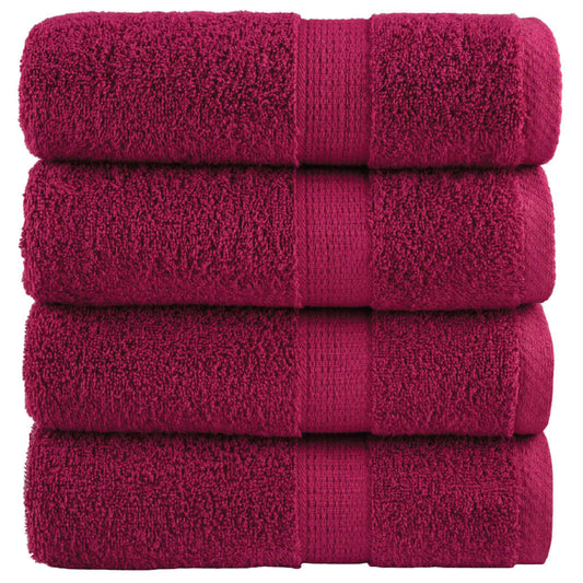 Premium Wash Towels "SOLUND" 4 pcs Bordeaux 30x30 cm 600 gsm