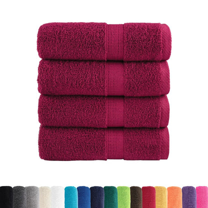 Premium Wash Towels "SOLUND" 4 pcs Bordeaux 30x30 cm 600 gsm