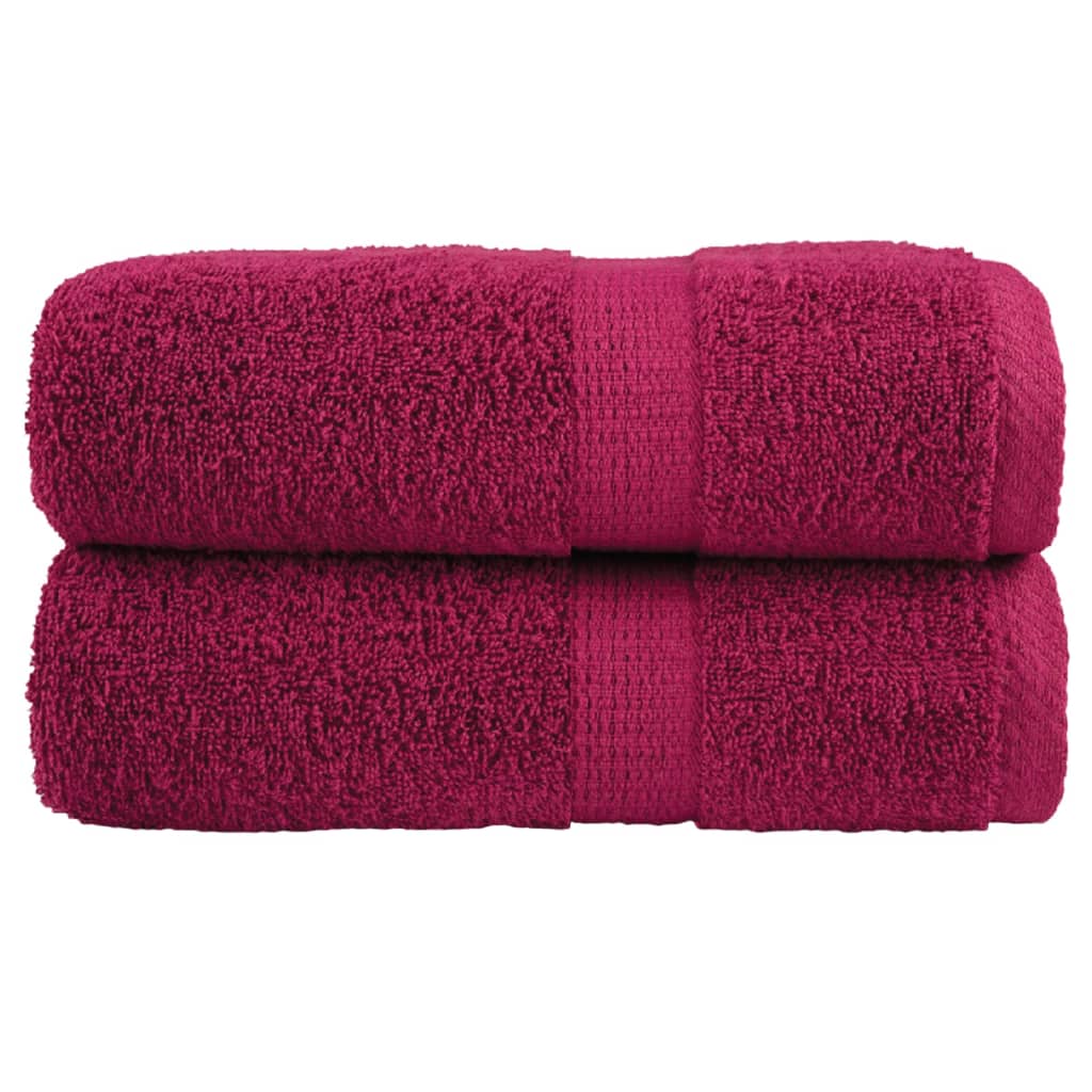 Premium Guest Towels "SOLUND" 2 pcs Bordeaux 30x50 cm 600 gsm