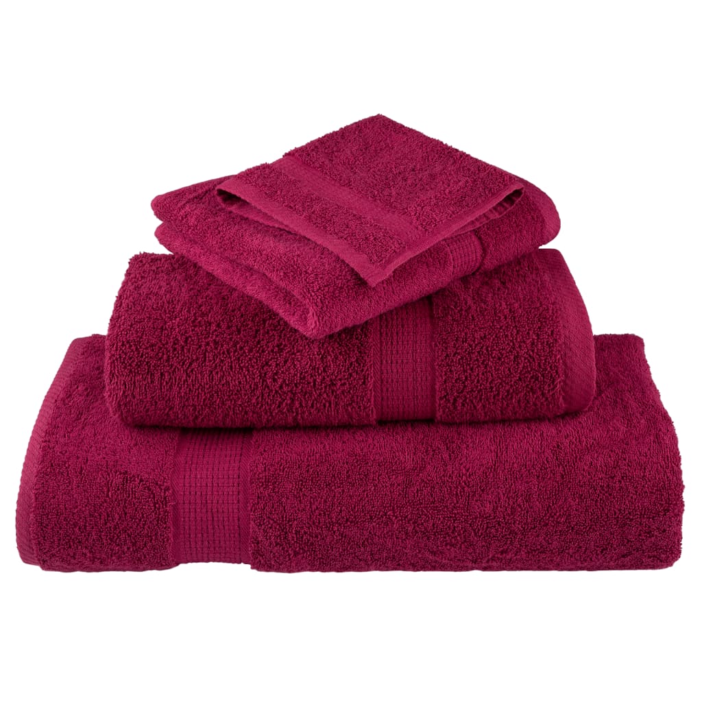 Premium Guest Towels "SOLUND" 10 pcs Bordeaux 30x50 cm 600 gsm