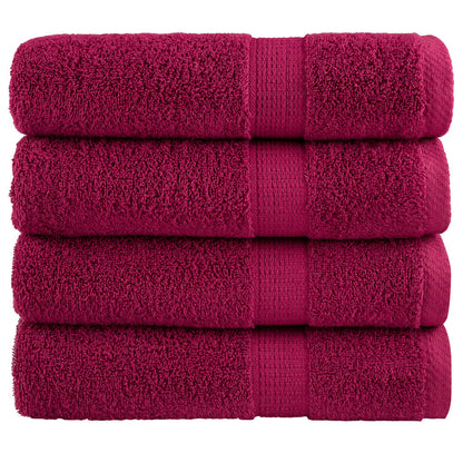 Premium Hand Towels "SOLUND" 4 pcs Bordeaux 50x100 cm 600 gsm