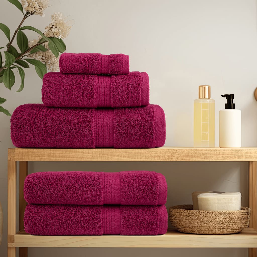 Premium Hand Towels "SOLUND" 4 pcs Bordeaux 50x100 cm 600 gsm