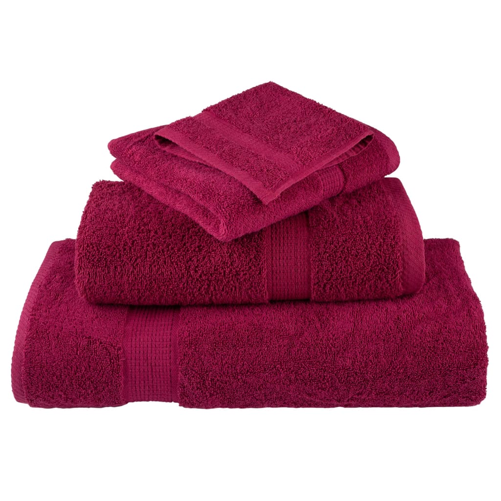 Premium Hand Towels "SOLUND" 4 pcs Bordeaux 50x100 cm 600 gsm